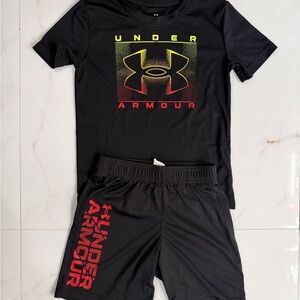 Under Armour Black Set with Red and Yellow Logo